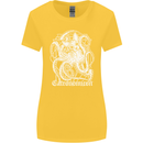 Catronomicon Devil Octopus Cat Mythology Womens Wider Cut T-Shirt Yellow