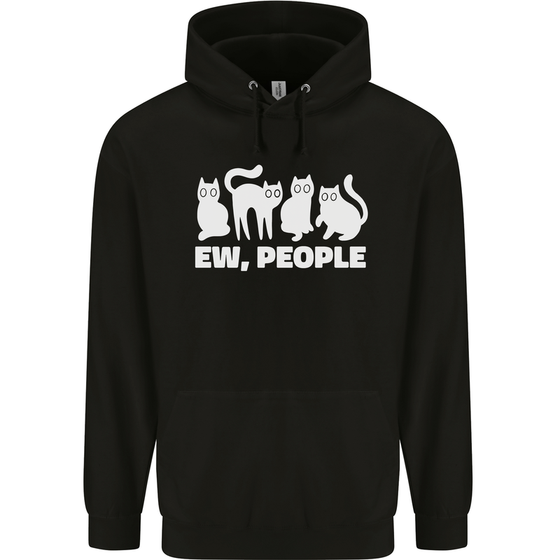 Cats Ew People Funny Childrens Kids Hoodie Black