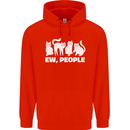Cats Ew People Funny Childrens Kids Hoodie Bright Red
