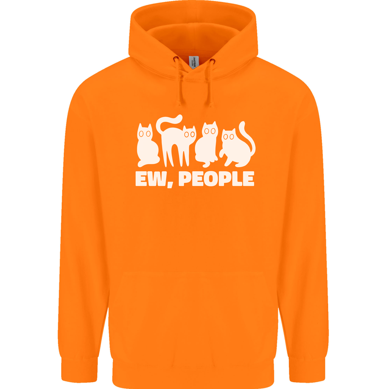Cats Ew People Funny Childrens Kids Hoodie Orange