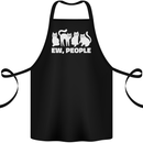 Cats Ew People Funny Cotton Apron 100% Organic Black