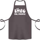 Cats Ew People Funny Cotton Apron 100% Organic Dark Grey