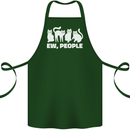 Cats Ew People Funny Cotton Apron 100% Organic Forest Green
