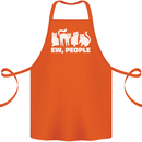 Cats Ew People Funny Cotton Apron 100% Organic Orange