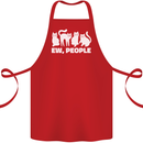 Cats Ew People Funny Cotton Apron 100% Organic Red