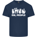 Cats Ew People Funny Kids T-Shirt Childrens Navy Blue