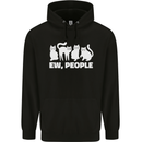 Cats Ew People Funny Mens 80% Cotton Hoodie Black