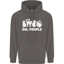 Cats Ew People Funny Mens 80% Cotton Hoodie Charcoal