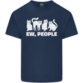 Cats Ew People Funny Mens Cotton T-Shirt Tee Top Navy Blue