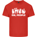 Cats Ew People Funny Mens Cotton T-Shirt Tee Top Red