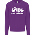 Cats Ew People Funny Mens Sweatshirt Jumper Purple