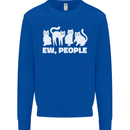 Cats Ew People Funny Mens Sweatshirt Jumper Royal Blue