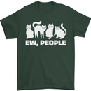 Cats Ew People Funny Mens T-Shirt 100% Cotton Forest Green