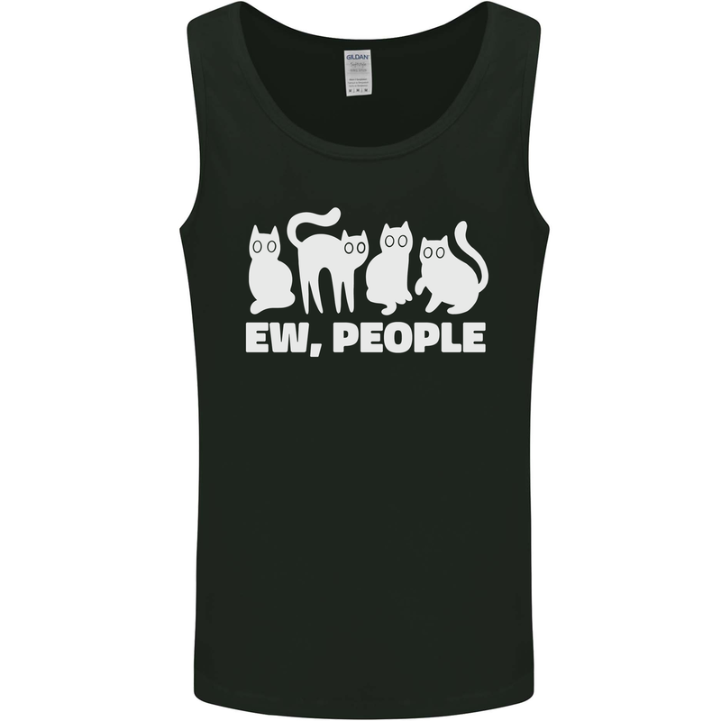 Cats Ew People Funny Mens Vest Tank Top Black