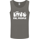 Cats Ew People Funny Mens Vest Tank Top Charcoal