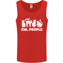 Cats Ew People Funny Mens Vest Tank Top Red