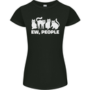 Cats Ew People Funny Womens Petite Cut T-Shirt Black