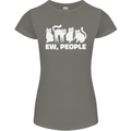 Cats Ew People Funny Womens Petite Cut T-Shirt Charcoal