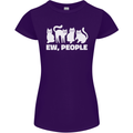 Cats Ew People Funny Womens Petite Cut T-Shirt Purple