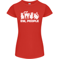 Cats Ew People Funny Womens Petite Cut T-Shirt Red