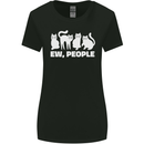 Cats Ew People Funny Womens Wider Cut T-Shirt Black