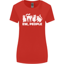 Cats Ew People Funny Womens Wider Cut T-Shirt Red