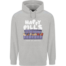 Cats Happy Pills Antidepressant Childrens Kids Hoodie Sports Grey