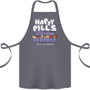 Cats Happy Pills Antidepressant Cotton Apron 100% Organic Steel
