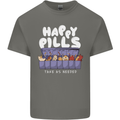 Cats Happy Pills Antidepressant Kids T-Shirt Childrens Charcoal