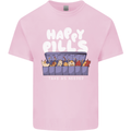 Cats Happy Pills Antidepressant Kids T-Shirt Childrens Light Pink