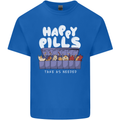 Cats Happy Pills Antidepressant Kids T-Shirt Childrens Royal Blue