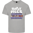 Cats Happy Pills Antidepressant Kids T-Shirt Childrens Sports Grey