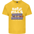 Cats Happy Pills Antidepressant Kids T-Shirt Childrens Yellow