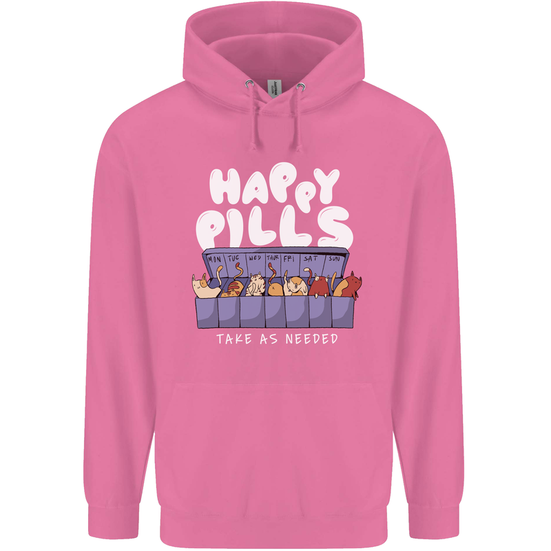 Cats Happy Pills Antidepressant Mens 80% Cotton Hoodie Azelea