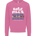 Cats Happy Pills Antidepressant Mens Sweatshirt Jumper Azalea