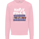 Cats Happy Pills Antidepressant Mens Sweatshirt Jumper Light Pink
