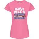 Cats Happy Pills Antidepressant Womens Petite Cut T-Shirt Azalea