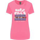 Cats Happy Pills Antidepressant Womens Wider Cut T-Shirt Azalea