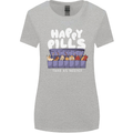 Cats Happy Pills Antidepressant Womens Wider Cut T-Shirt Sports Grey