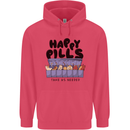 Cats Happy Pills Funny Feline Childrens Kids Hoodie Heliconia