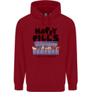 Cats Happy Pills Funny Feline Childrens Kids Hoodie Red