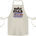 Cats Happy Pills Funny Feline Cotton Apron 100% Organic Natural