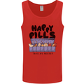 Cats Happy Pills Funny Feline Mens Vest Tank Top Red