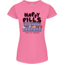 Cats Happy Pills Funny Feline Womens Petite Cut T-Shirt Azalea