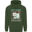 Cats Have a Purrfect Christmas Funny Xmas Childrens Kids Hoodie Forest Green