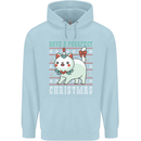 Cats Have a Purrfect Christmas Funny Xmas Childrens Kids Hoodie Light Blue