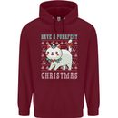 Cats Have a Purrfect Christmas Funny Xmas Childrens Kids Hoodie Maroon