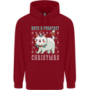 Cats Have a Purrfect Christmas Funny Xmas Childrens Kids Hoodie Red