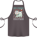 Cats Have a Purrfect Christmas Funny Xmas Cotton Apron 100% Organic Dark Grey
