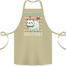 Cats Have a Purrfect Christmas Funny Xmas Cotton Apron 100% Organic Khaki